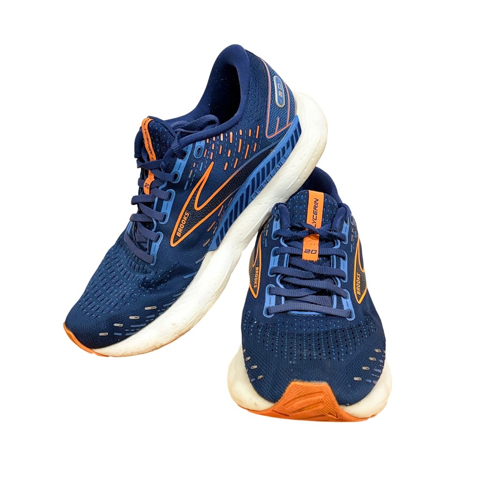 Brooks Glycerin GTS 20 Mens Running Shoes Blue Orange 1103821D444 Size 9